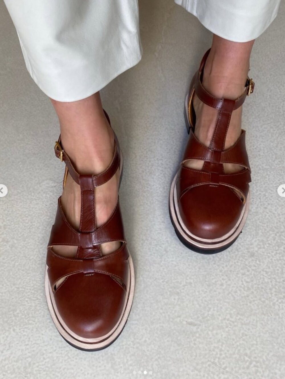 Mafalda Coffee Brown Fisherman Sandals